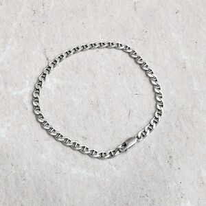 Sterling Silver Bracelet Mariner Anchor 8.25"